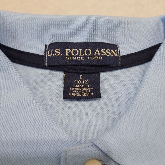 U.S Polo Assn Polo Light Blue Shirt Boys XL 10-12 Short Sleeve NEW - Picture 3 of 8